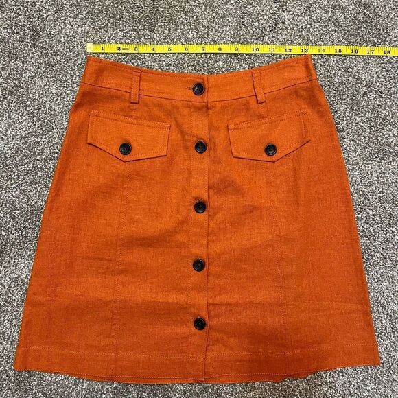 Banana Republic Orange Linen Skirt - Picture 3 of 6